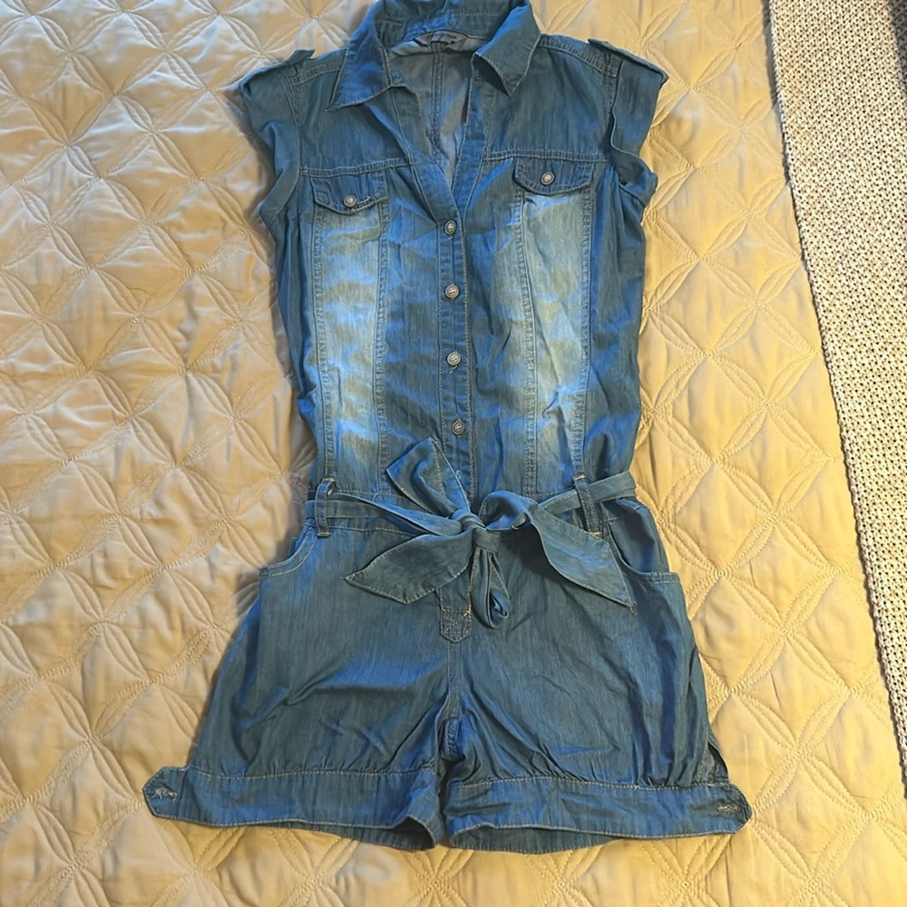 Denim romper
